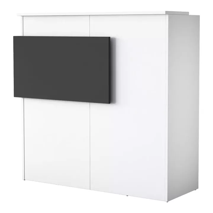 Reception desk Triana pakoworld melamine white-dark grey 110x40x110cm