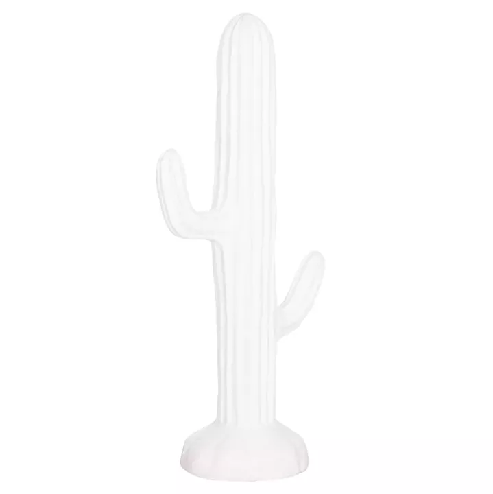 DECORATIVE FLOOR STANDING CACTUS HM4386.02L MDF IN WHITE 63x37x150Hcm.