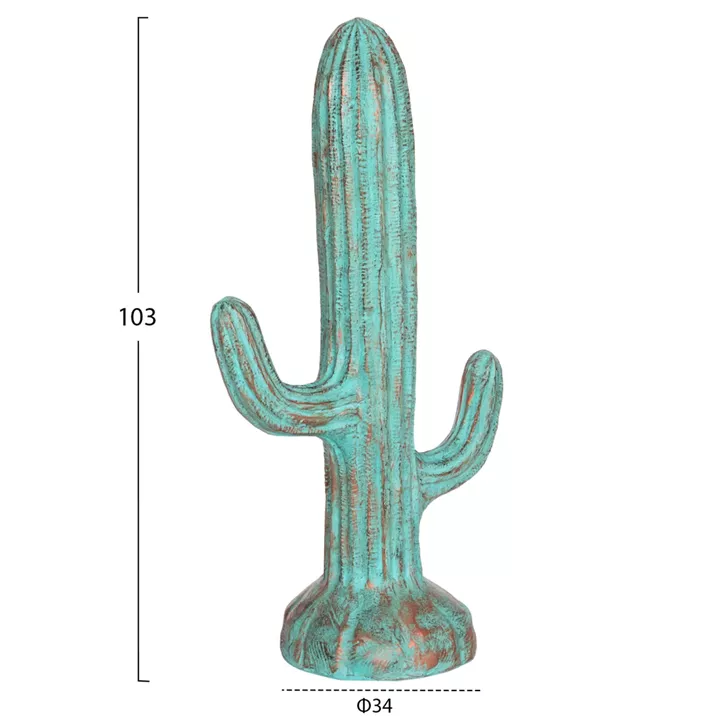 DECORATIVE FLOOR STANDING CACTUS HM4386.03M MDF IN GREEN 54x34x103Hcm.