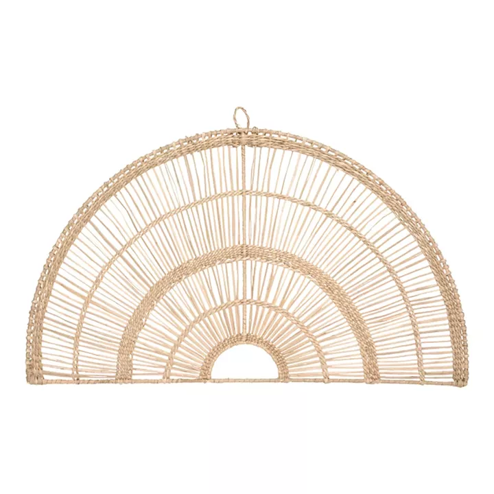 Wall deco Padma pakoworld pe rattan in natural color 60.7x1.5x35.5cm