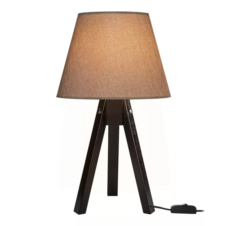 Adeck pakoworld E27 table lamp in brown-beige shade Φ25x45cm