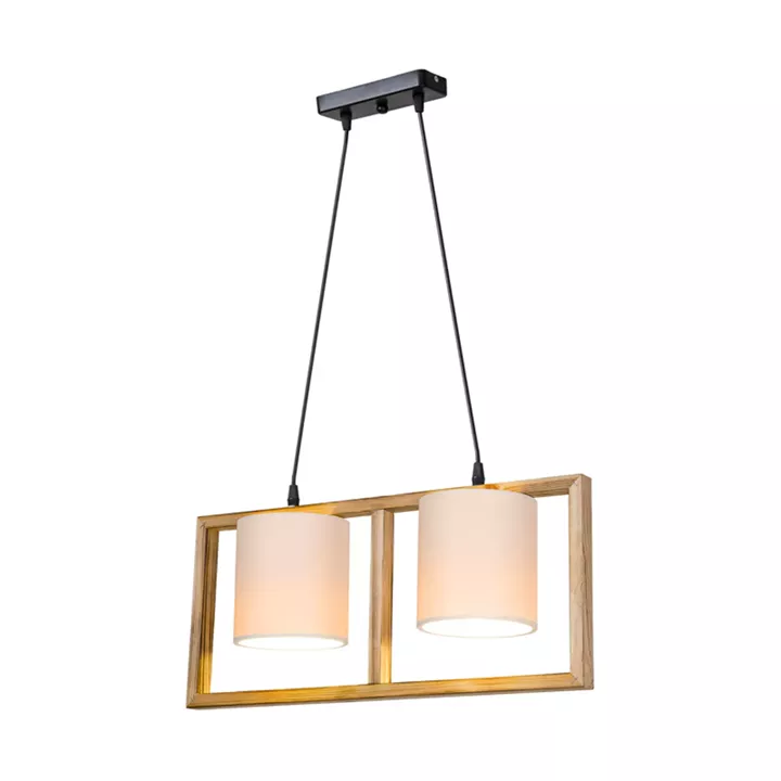 Sereda pakoworld double-light ceiling lamp E14 in brown-cream shade 54x14x27cm