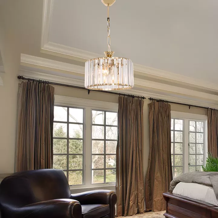 Lavina I pakoworld E27 single-light ceiling lamp in gold shade Φ27x21cm