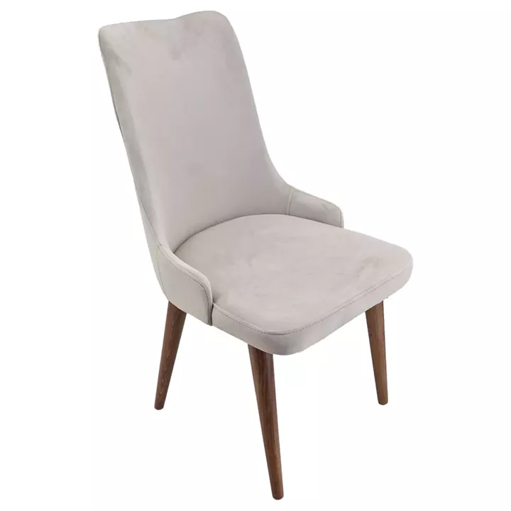 Artekko Rio Ξύλινη Καρέκλα με Μπεζ Βελούδο (53x64x95)cm