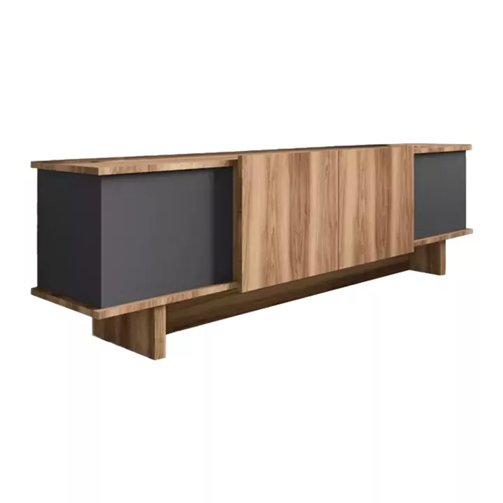 Diona pakoworld TV cabinet in anthracite-oak shade 180x33x50cm