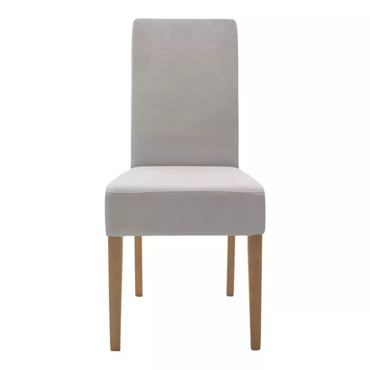 Καρέκλα Ditta pakoworld ύφασμα γκρι-πόδι sonoma 44x56x96εκ