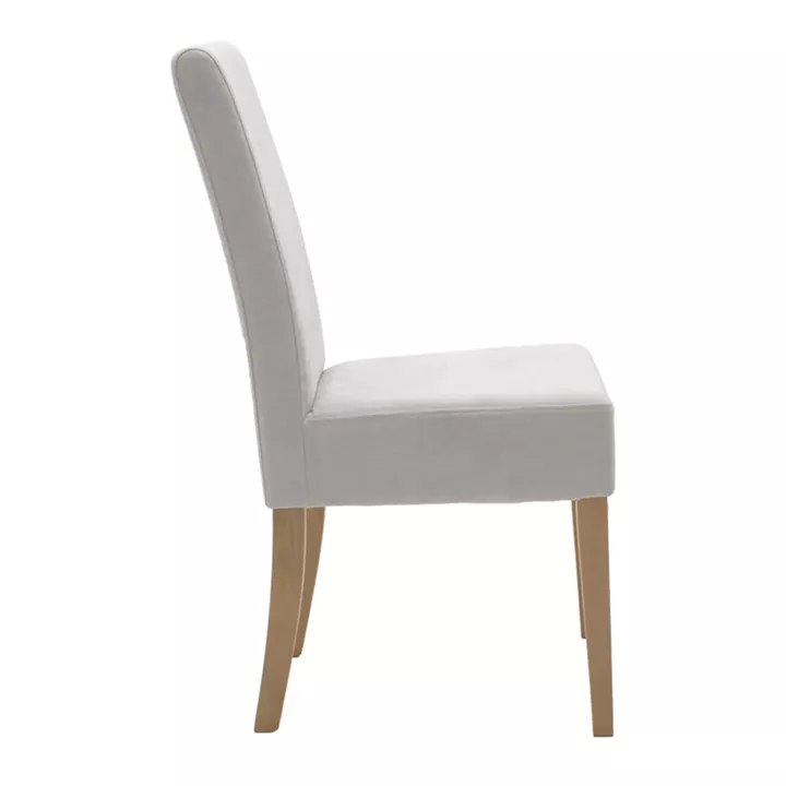 Καρέκλα Ditta pakoworld ύφασμα γκρι-πόδι sonoma 44x56x96εκ