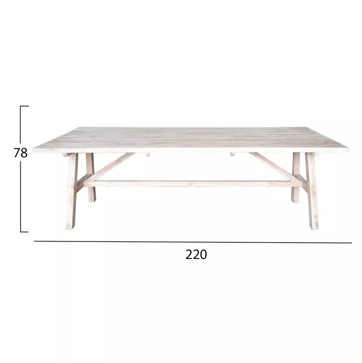 ΤΡΑΠΕΖΙ GROOVE HM9390.01 ΑΠΟ ΞΥΛΟ ΜΑΣΙΦ ΤΕΑΚ 220X100X78Υεκ.