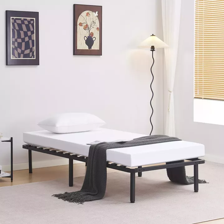 SUBSTRATE BED MARKY HM693.01 METAL IN BLACK FOR MATTRESS 190x90cm.