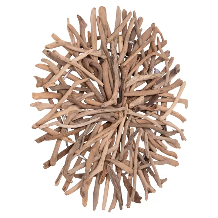 DECORATIVE WALL SCONCE DREAMER HM4422 DRIFTWOOD WITH LED STRIP Φ90x7(thickness)cm.