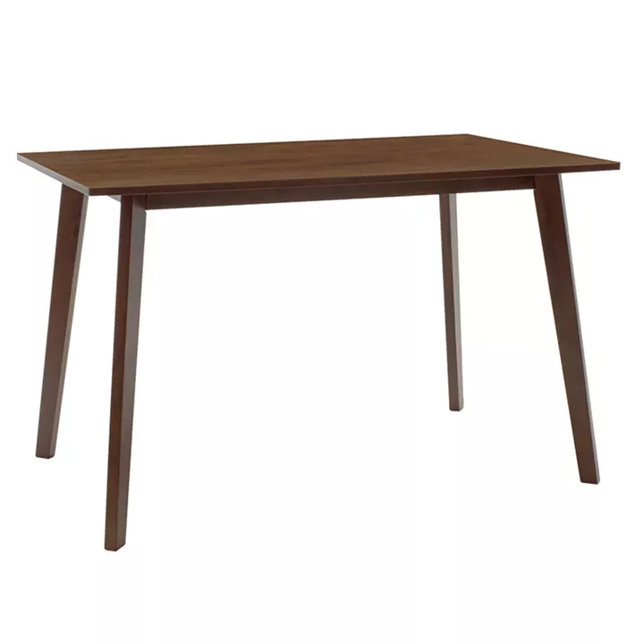 Dining set Benson - Orlean pakoworld 5pcs 120x80x75cm in walnut - beige fabric