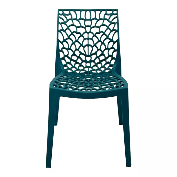 Hush stackable pakoworld pp chair in blue color 50x57x81cm