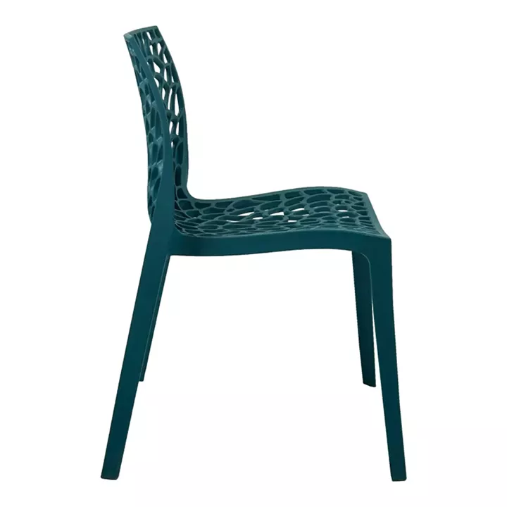 Hush stackable pakoworld pp chair in blue color 50x57x81cm