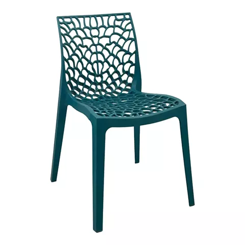 Hush stackable pakoworld pp chair in blue color 50x57x81cm