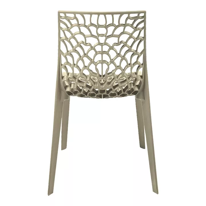 Hush stackable pakoworld pp chair in cappuccino color 50x57x81cm