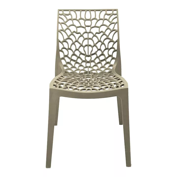 Hush stackable pakoworld pp chair in cappuccino color 50x57x81cm