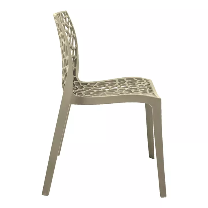 Hush stackable pakoworld pp chair in cappuccino color 50x57x81cm