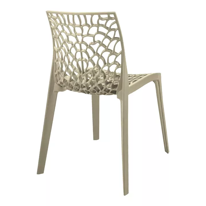 Hush stackable pakoworld pp chair in cappuccino color 50x57x81cm