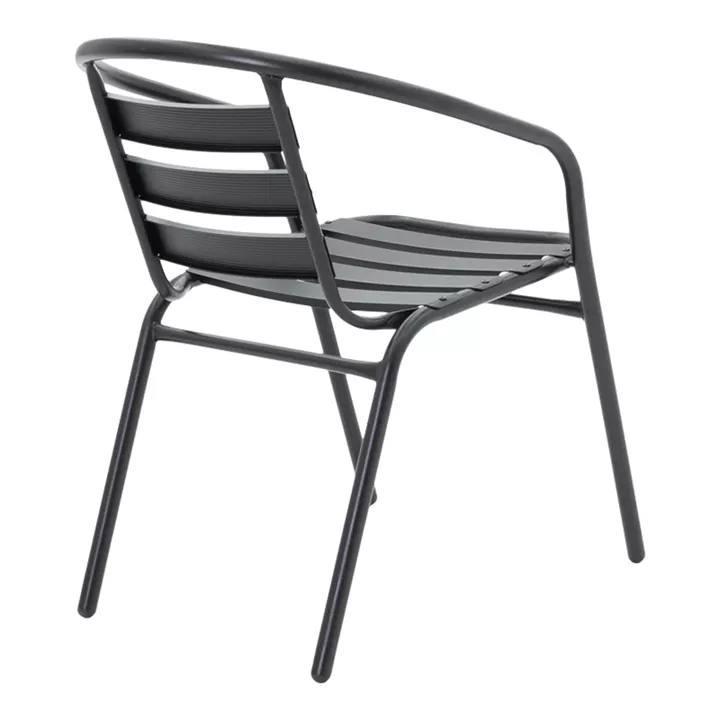 Τραπεζαρία Tade-Ensure pakoworld 5τεμ μέταλλο-γυαλί σε μαύρη απόχρωση 140x80x70εκ