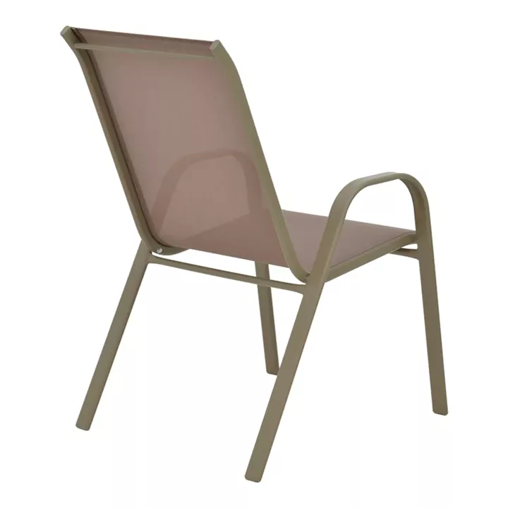 Dining table Ensure-Calan pakoworld metal-glass in champagne color 140x80x70cm