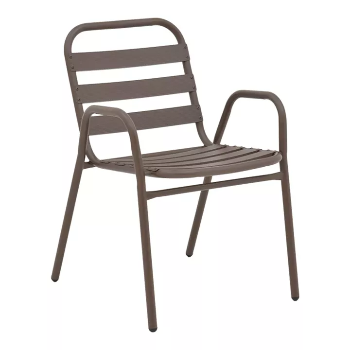 Dining table Valor-Sussie pakoworld metal brown-glass 110x60x70cm