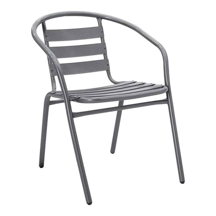 Τραπεζαρία Valor-Tade pakoworld σετ 5τεμ μέταλλο ανθρακί-γυαλί 110x60x70εκ