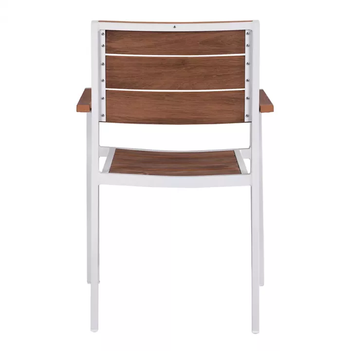 Aluminum Armchair White & Polywood HM5127.01 55x56x85 cm