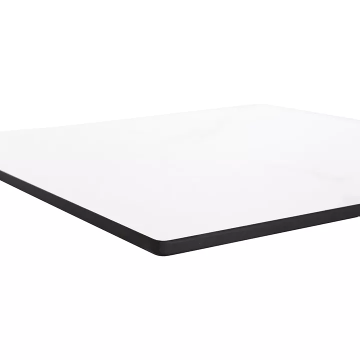SQUARE HPL TABLETOP HM6362.01 COMPACT WHITE MARBLE 50Χ50Χ1.5cm.