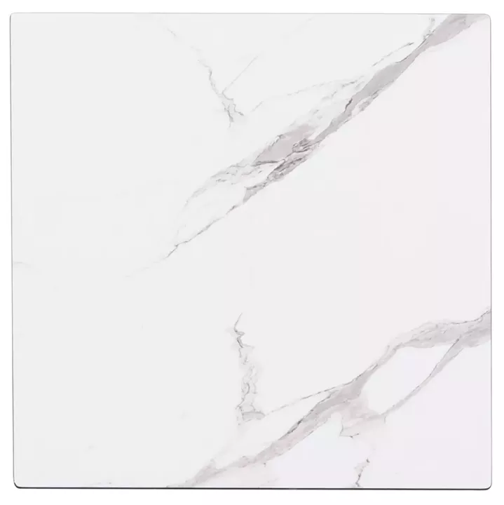 SQUARE HPL TABLETOP HM6362.01 COMPACT WHITE MARBLE 50Χ50Χ1.5cm.