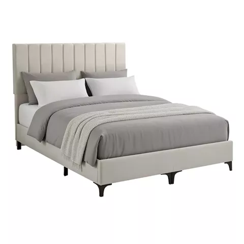Moega pakoworld fabric bed in cream shade 160x200cm